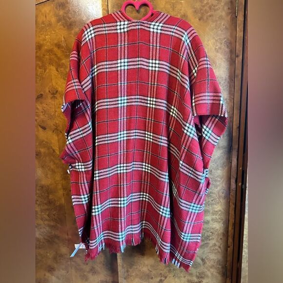 Loft plaid shawl M/L - Picture 3 of 5